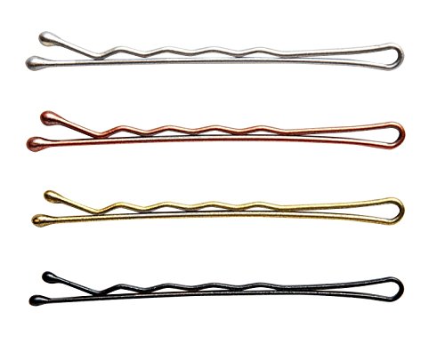 Diane Fromm 60 Pack Bob Pins 2'' Assorted Colors/Colores Variados Black Silver Copper Gold for Hairstyles and Crafting D