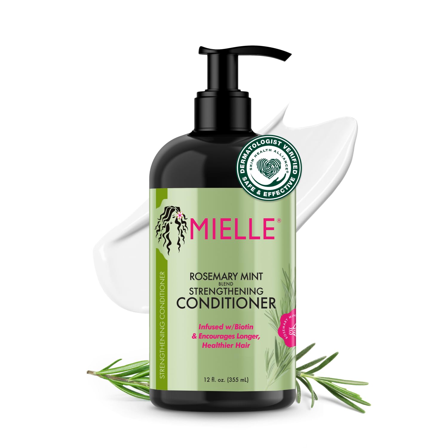 Mielle Organics Rosemary Mint Strengthening Hair Conditioner - Detangling & Hydrating for Manageable Hair - Infused with