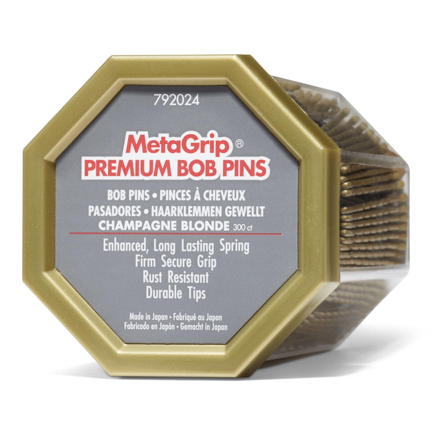 MetaGrip Blonde Premium Bobby Pins - Secure, Durable, Rust Resistant - For Hair Styling - 300 Count - Japanese Technolog