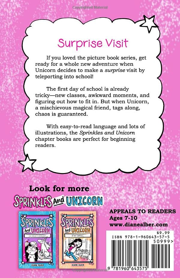 Sprinkles and Unicorn: Surprise Visit - Funny Illustrated Chapter Books for Kids Aged 7-10, Entertaining Storyline, Perf